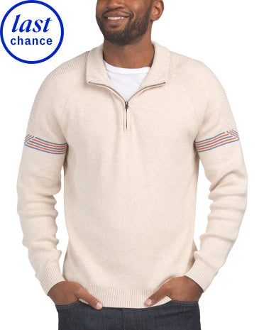 Merino Yün Qarışığı Archive Big Bear Quarter Zip Sveteri