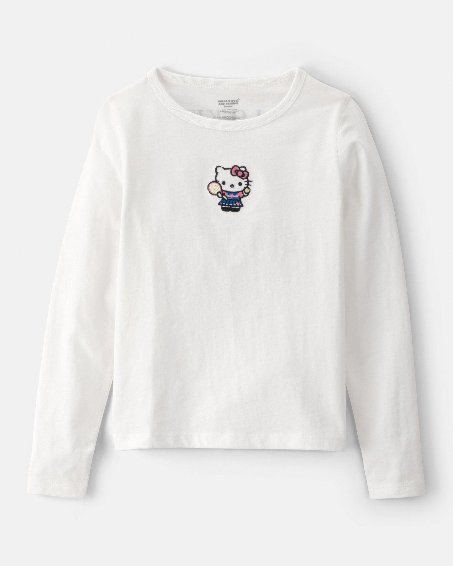 Carter's Qız Hello Kitty® Uzun Tərəvəz Bluzkası - Ağ