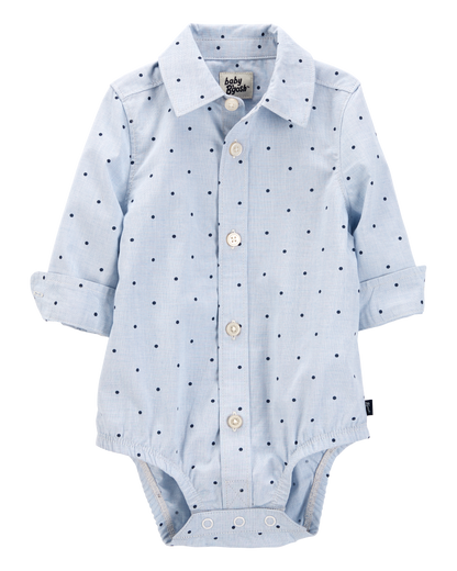 OshKosh B'gosh Uşaq Oğlan Nöqtəli Düymələ Bodysuit