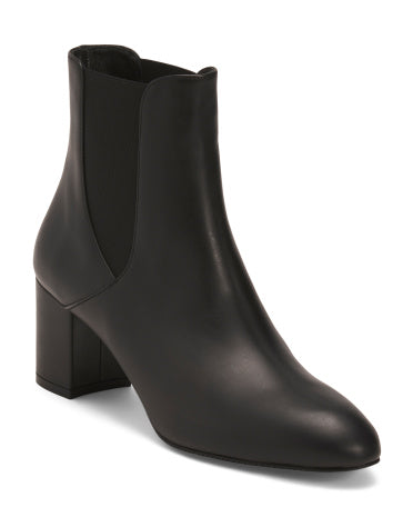 STUART WEITZMAN Made In Spain Leather Yuliana 60 Çəlsi Çəkmələri