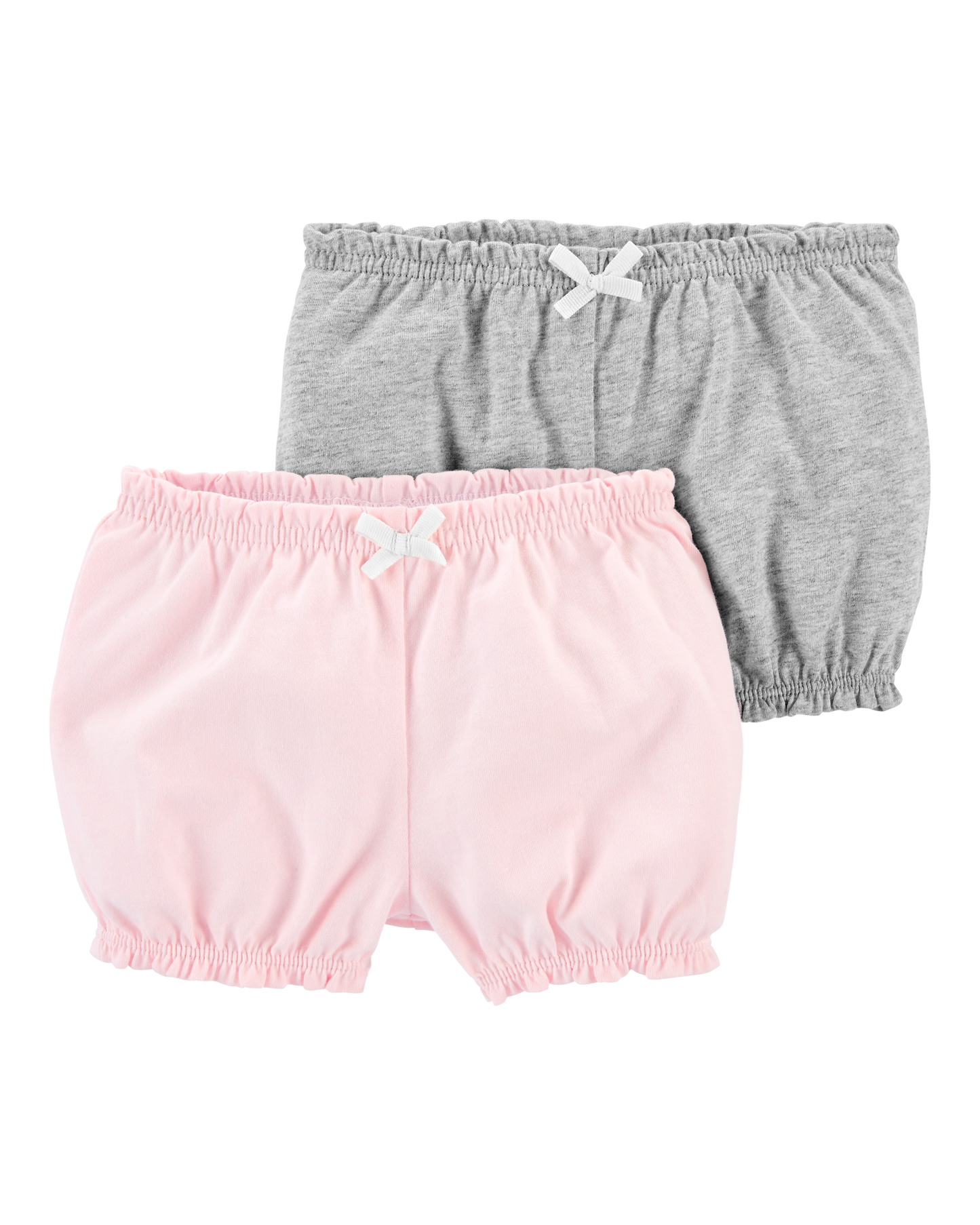 Carter's Qız Uşaq 2-Paket Baloncuk Şortu - Çəhrayı/Boz