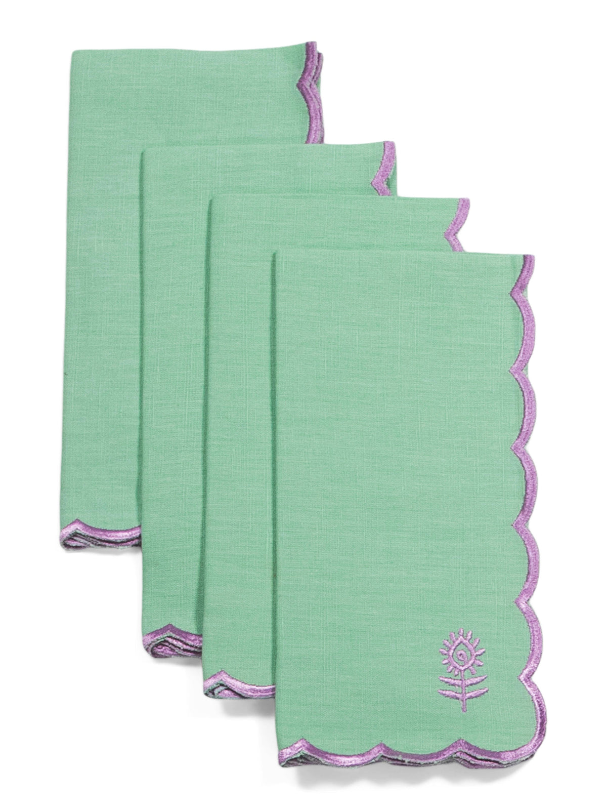 FURBISH STUDIO 4 Əsas Xətt Linen Qarışığı Salfetkası Dəsti