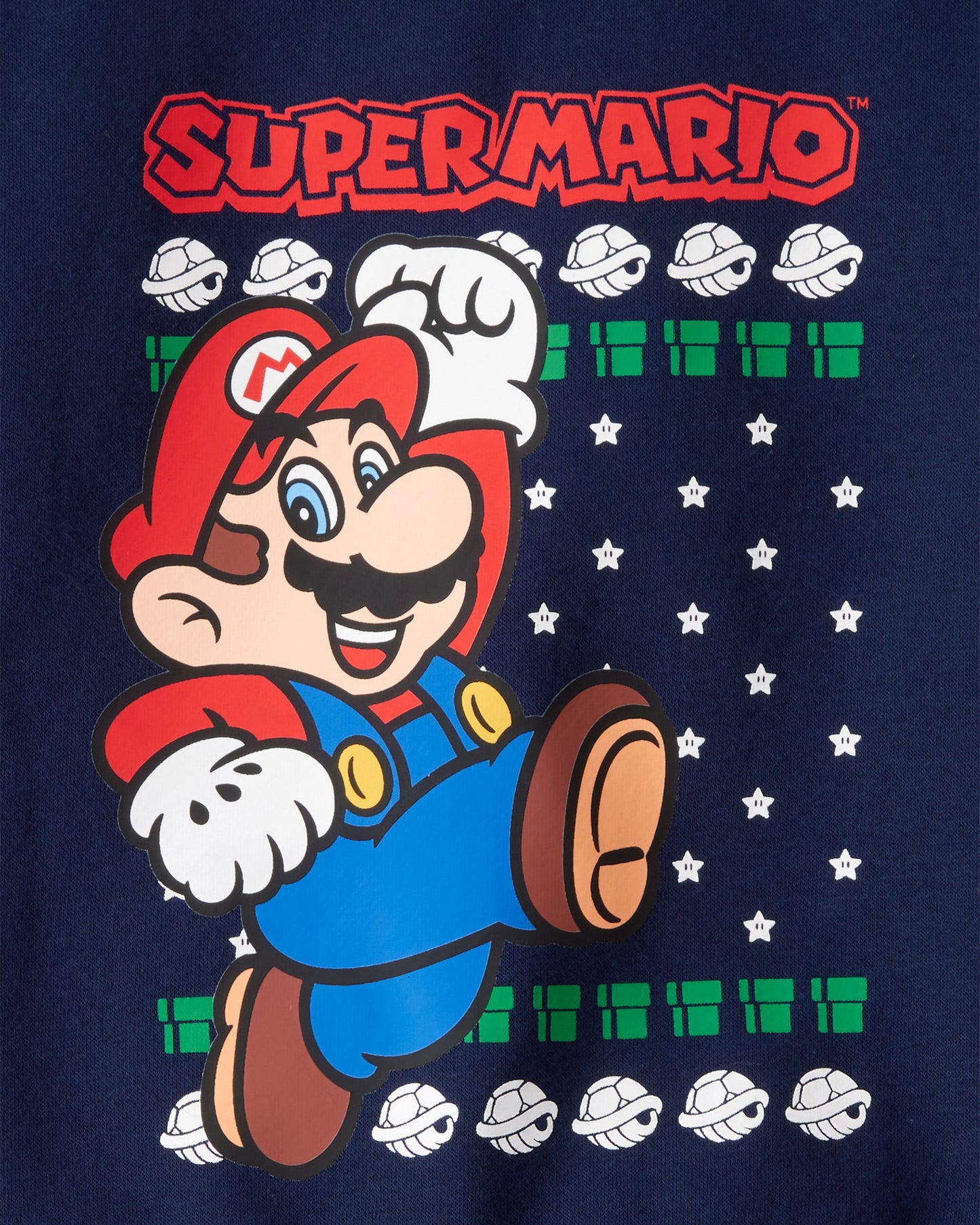 Carter's Uşaq Oğlan Nintendo Super Mario Uzun Kollu Huddi - Mavi