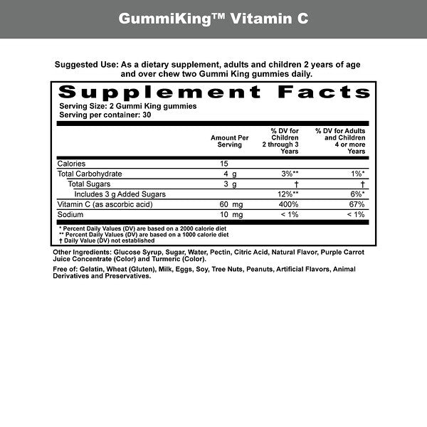 Gummiking Uşaq üçün C Vitamini Narıncı 60 Qamma Vitamin