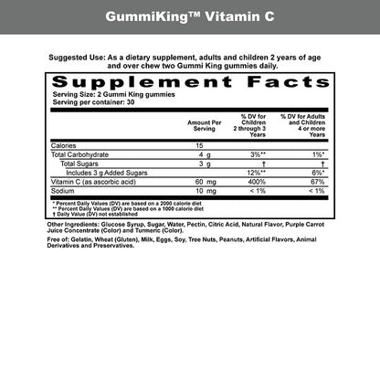 Gummiking Uşaq üçün C Vitamini Narıncı 60 Qamma Vitamin
