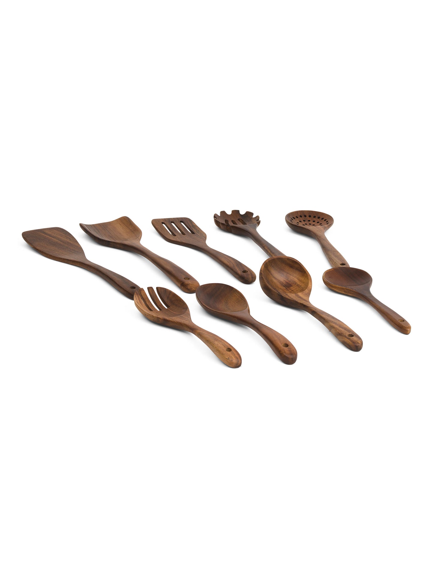 ZULAY KITCHEN 9-Parça Teak Ağacından Aşpazlıq Qabları Dəsti