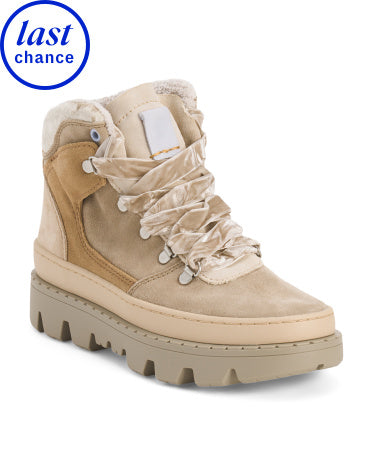 SATORISAN Suede Unalome Hiker Çəkmələri