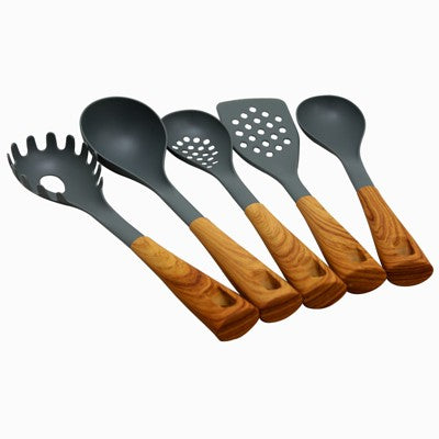 Oster Everwood Mətbəx 5-Parçalı Nylon Alətkə Seti Ağac Inspirasiyalı Tutacaqlarla