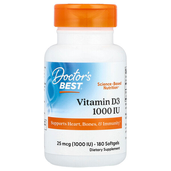Doctor's Best D3 Vitamini 25 Mcg 1000 Iu 180 Softgels