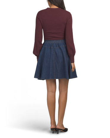 SHOSHANNA Wool Blend Matilda Twofer Mini Geyim