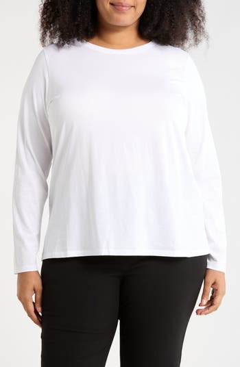 Eileen Fisher Uzun Qollu Biyoloji Pambıq T-Shirt