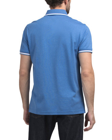 Richard Heathered Tipped Short Sleeve Polo