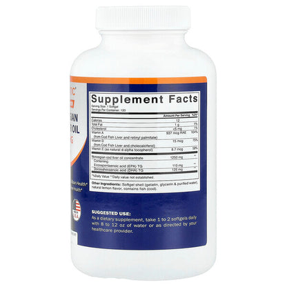 Vitamatic Norveç Cod Balıq Yağı Limon 120 Softgels