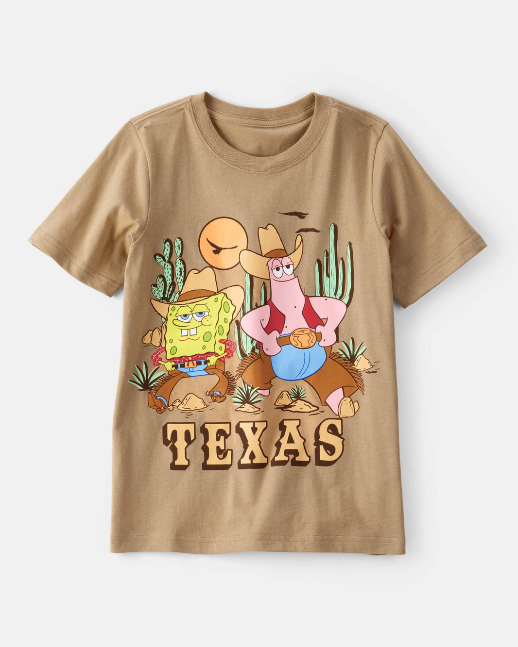 Carter's Oğlan Spongebob Squarepants™ Texas Qısaqol Qrafik Köynək - Qəhvəyi