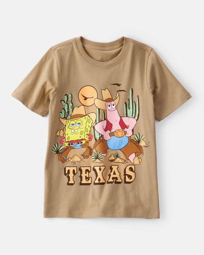 Carter's Oğlan Spongebob Squarepants™ Texas Qısaqol Qrafik Köynək - Qəhvəyi