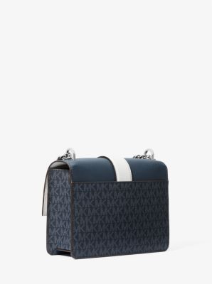 Michael Kors Greenwich Kiçik Rəngli Blok Signature Loqosu Çanta