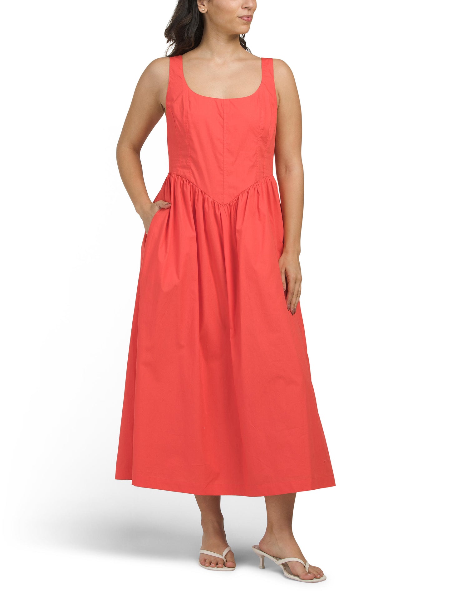 ELLEN TRACY Poplin Bustier Geyimi