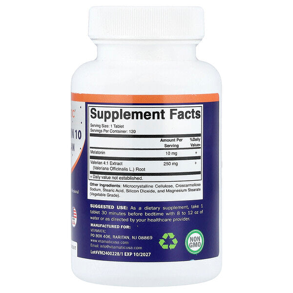 Vitamatic Melatonin 10 Valeriana 120 Tablet