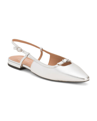 LINEA PAOLO Leather Cassidy Slingback Flats