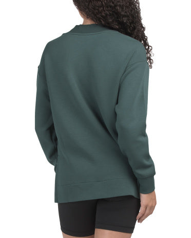 SPANX Brushed V-neck Tunik Stil Sweatshirt