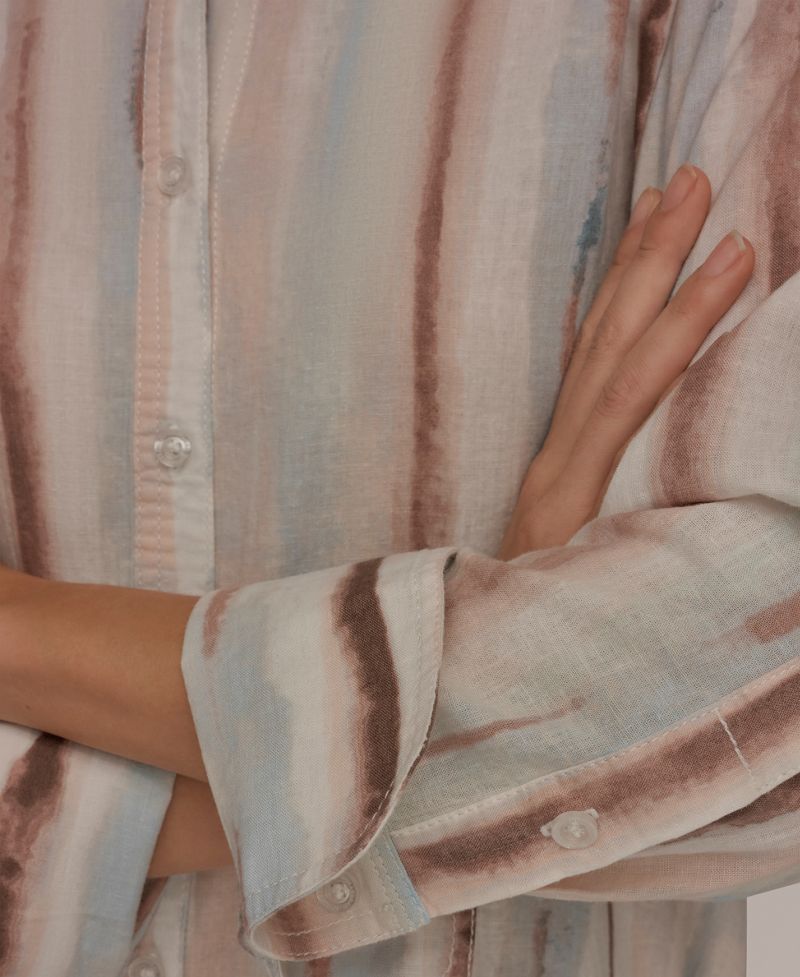 Donna Karan Weekend Qadın Uzun Cəkəli Düymə Köynəyi