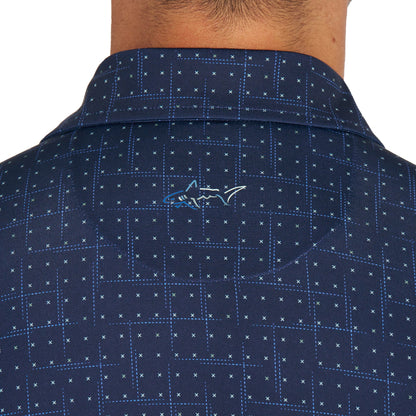 Greg Norman Kişi ML75 Stretch Polo Köynəyi, Mavi
