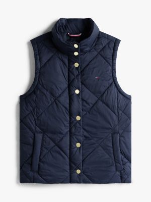 Tommy Hilfiger Yastan Astarlanmış Jilet, Tünd Mavi