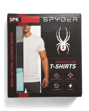 SPYDER 3pk Ultra Soft Crew Neck Tees