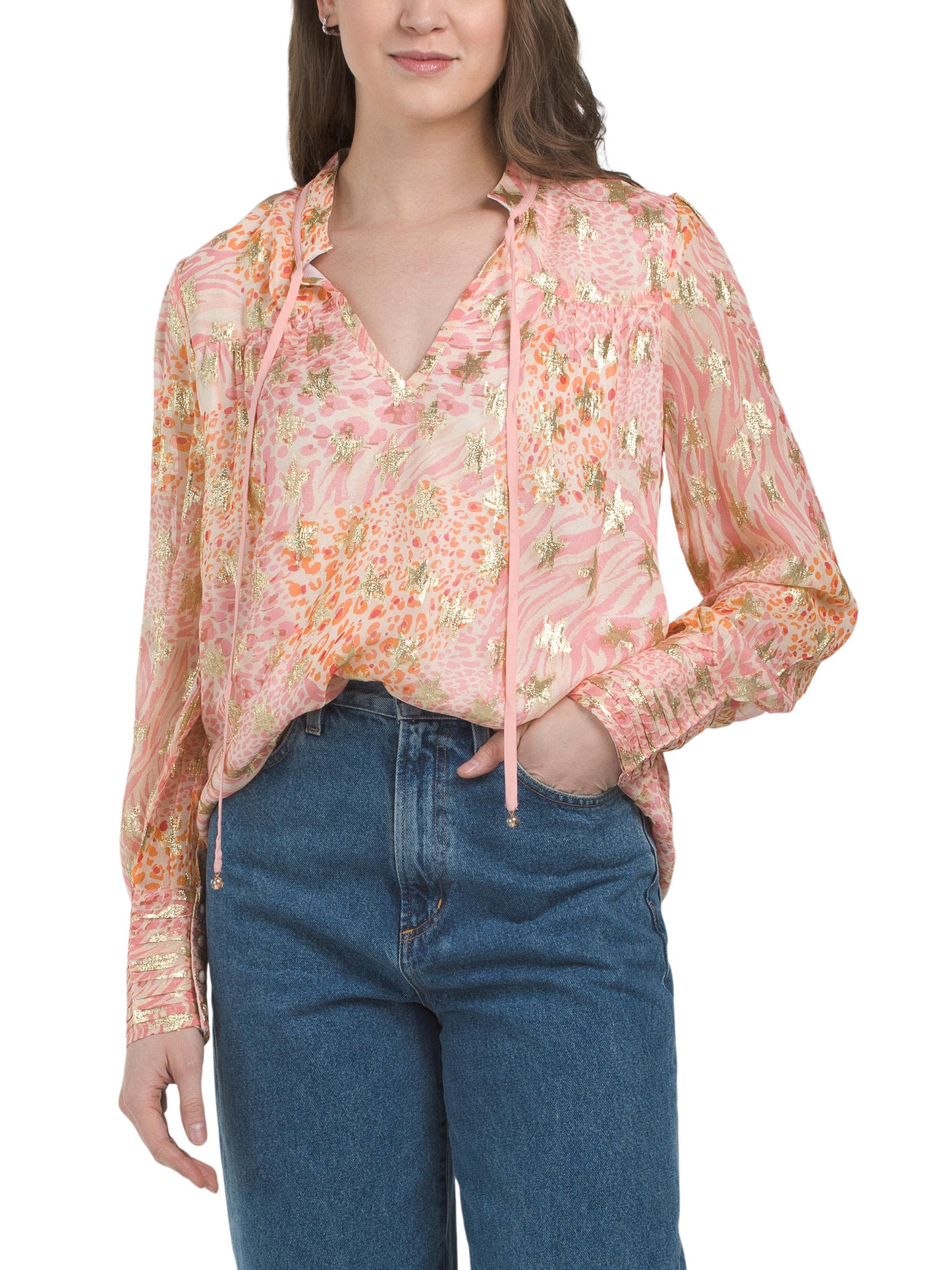 CIEBON Rosalie Shirred Effect Cuff Uzun Qol Bluzka