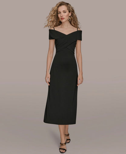 Donna Karan New York Qadın Çarpaz Omuz Açıq Geyim