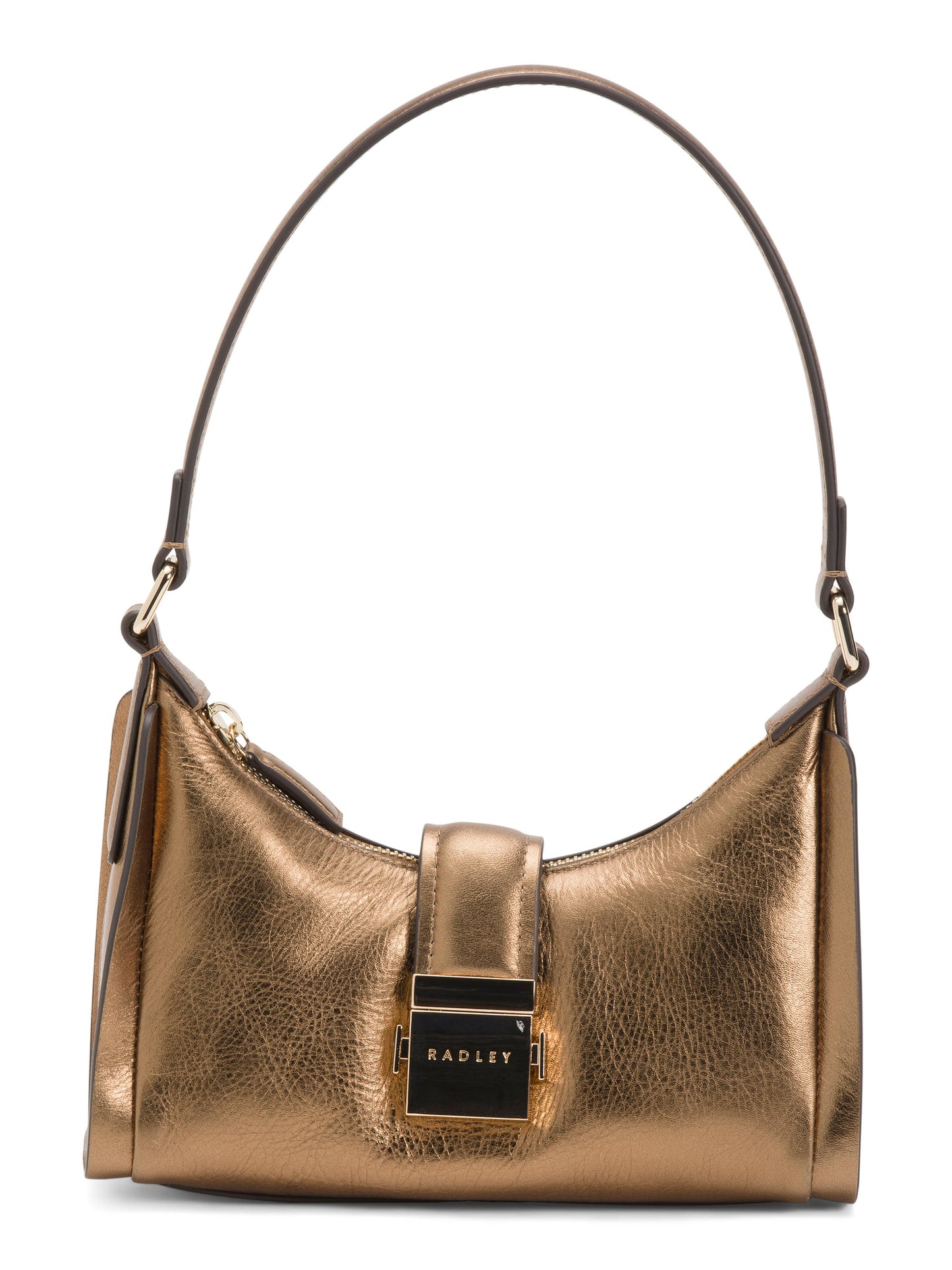 RADLEY LONDON Leather Sloane Mews Metallic Ziptop Çanta