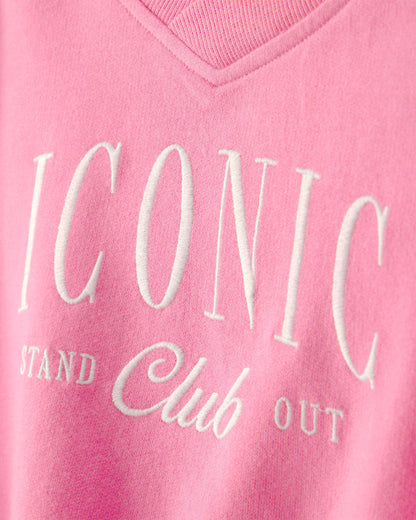 Carter's Qız 'Iconic Club' Fransız Trikotajı Hoodie - Çəhrayı YoxYox