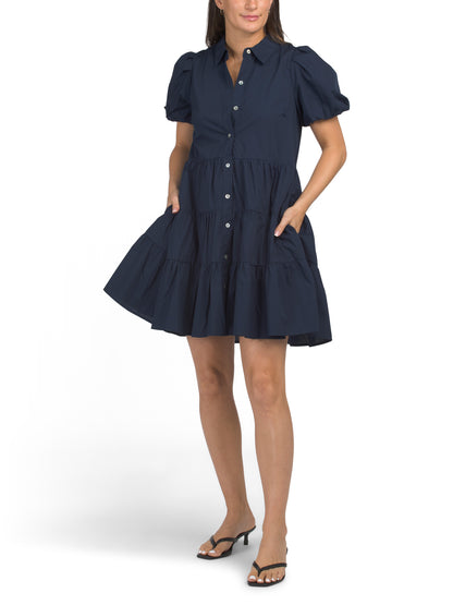 MSK Puff Sleeve Mini Shirt Geyimi