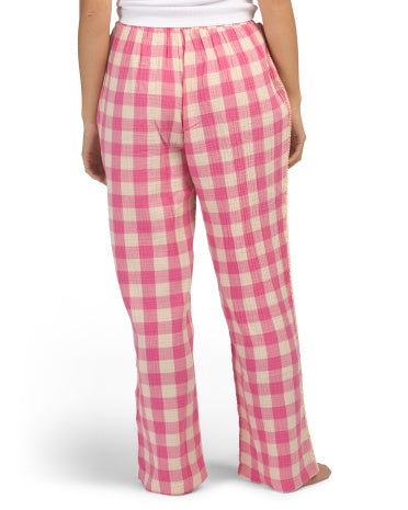 FREE PEOPLE Kareli Pijama Şalvarı