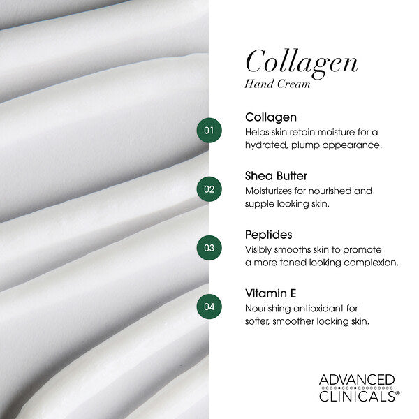 Advanced Clinicals Kollagen Əl Kremi 8 Fl Oz 237 Ml