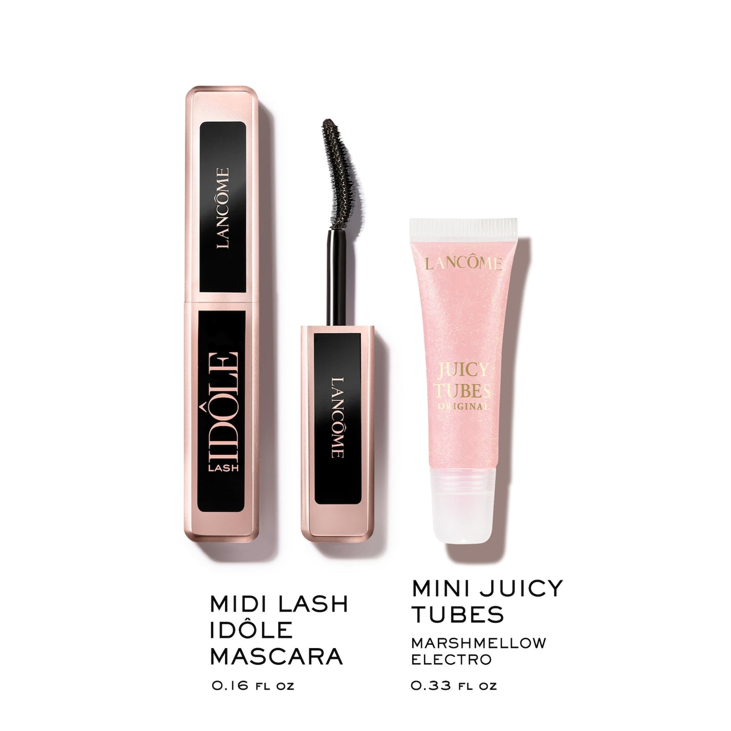 Lancôme Mini Juicy Tubes Dodaq Parlaqlığı və Travel Size Lash Idôle Mascara Dueti