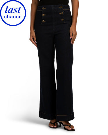 AUTRES FILLES BLACK Slim Geniş Paça Cins Şalvar