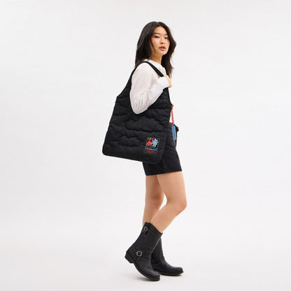 Coachtopia Loop Düz Tote Bulut Quilting ilə