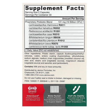 Jarrow Formulas Jarro Dophilus EPS 60 Veqetan Kapsulu Probiotik