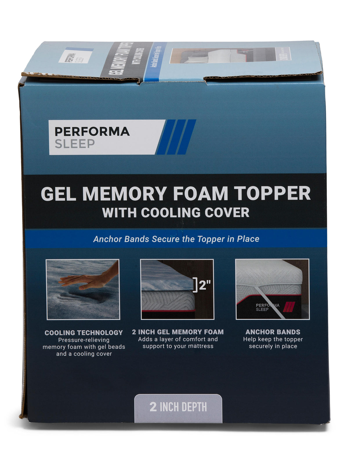 PERFORMASLEEP Jel Yaddaş Köpüklü Döşək Üstü Soyudma Örtüyü ilə