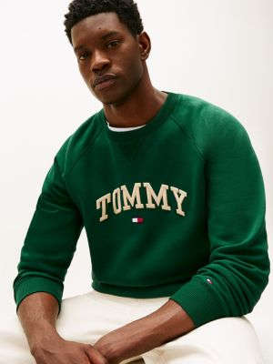 Varsity Tommy Loqosu Fleece Sweatshirt, Zəriflik Yaşıl YoxYox