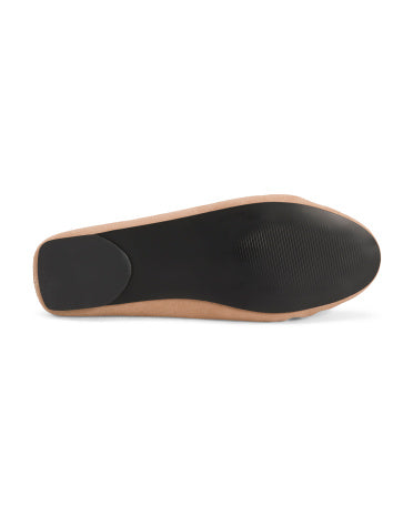 BLACK SUEDE STUDIO Suede Arwin Ruched Arxa Açıq Loaferləri
