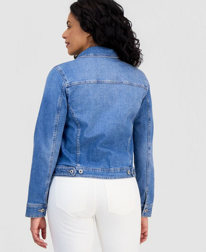 Style &amp; Co Qadın Klassik Denim Gödəkçə