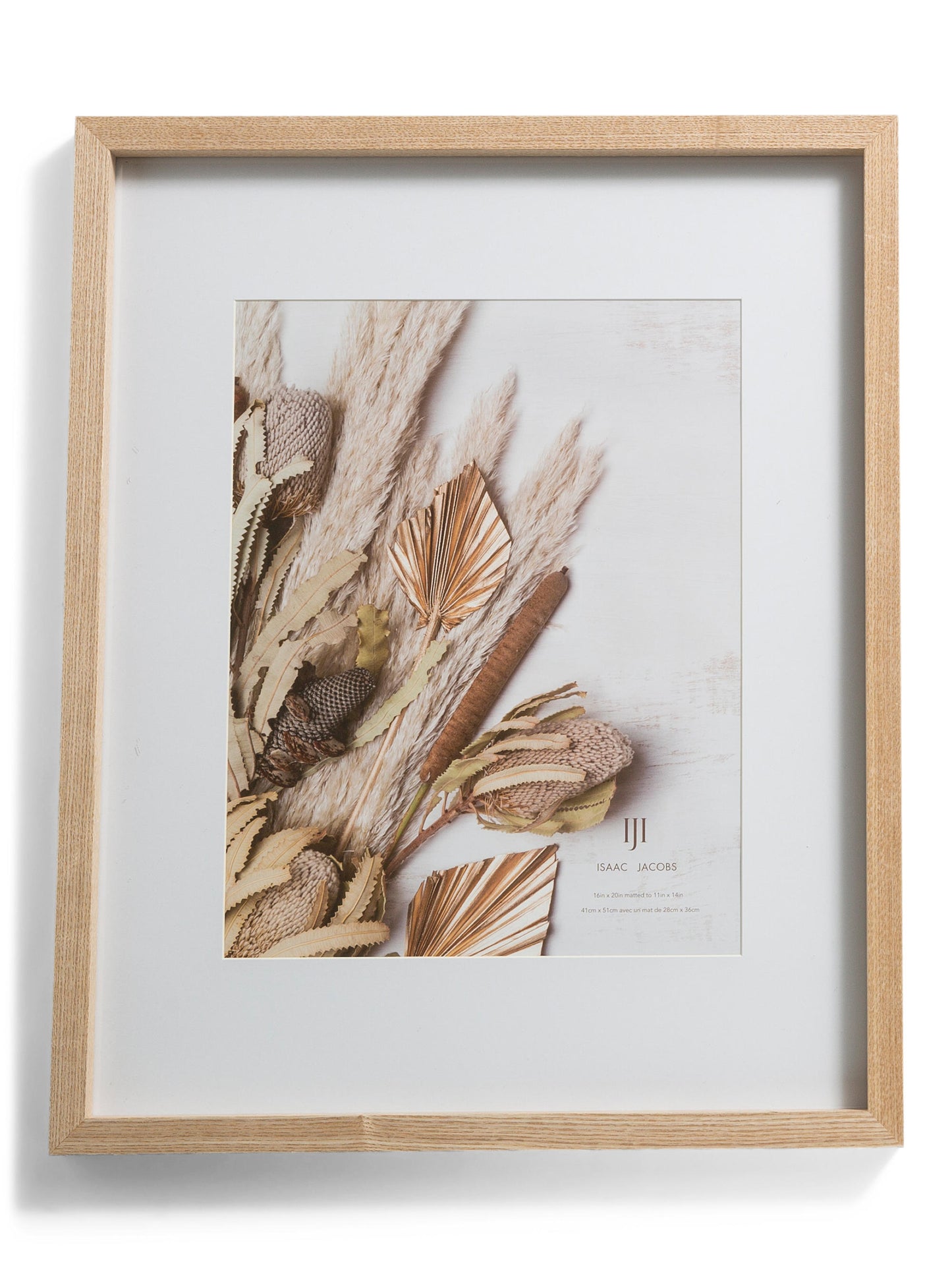 ISAAC JACOBS 16x20 Matted To 11x14 Extra Deep Wood Portrait Wall Frame
