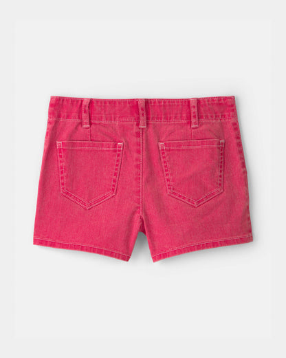 OshKosh B'gosh Qız Stretch Twill Şortları - Qırmızı