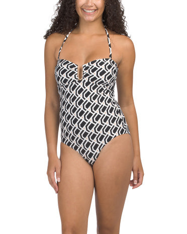 SEA LEVEL U-halqalı Bandeau Bir Parçalı Mayoş