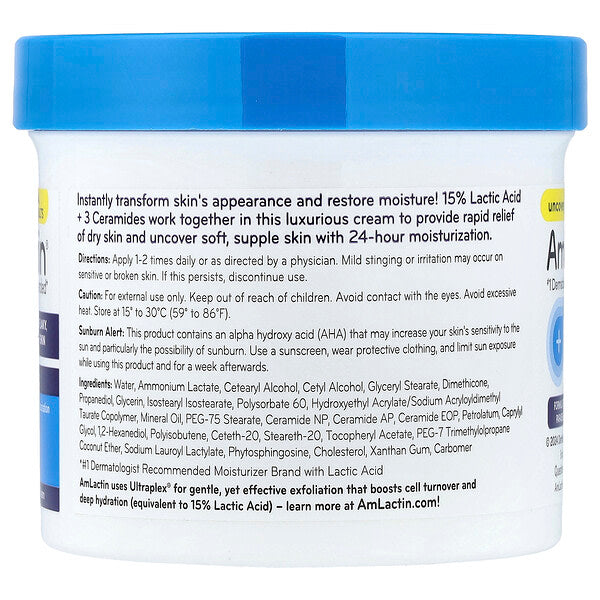 Amlactin Intensive Healing Exfoliating Hydrating Aha Cream Quru Dəri üçün 340g