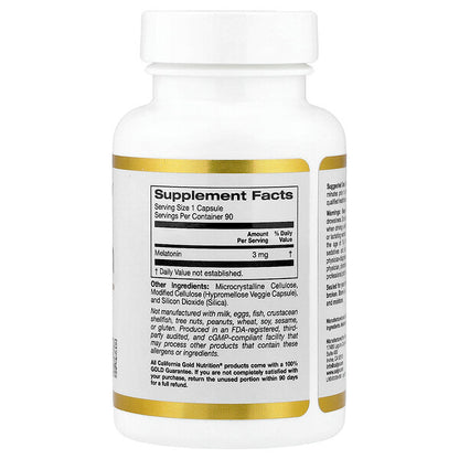 California Gold Nutrition Melatonin 3 Mq 90 Veggie Kapsul