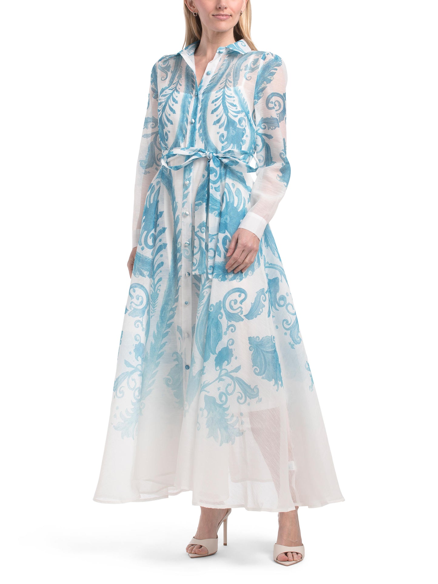 NANCY YANG Yumuşaq Paisley Maxi Geyim
