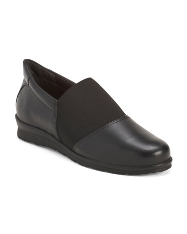 DAVID TATE Braziliyada İstehsal Edilmiş Dəri Dynasty Slip On Balerina Ayaqqabısı